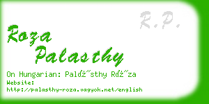 roza palasthy business card